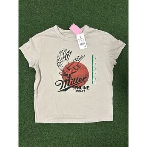 Miller Genuine Draft Women's Eagle Short Sleeve Graphic Tee M Pullover Crop